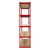 Z-Rax 4x Lagerregale & 1x Eckregal 90cm im Set - Rot
