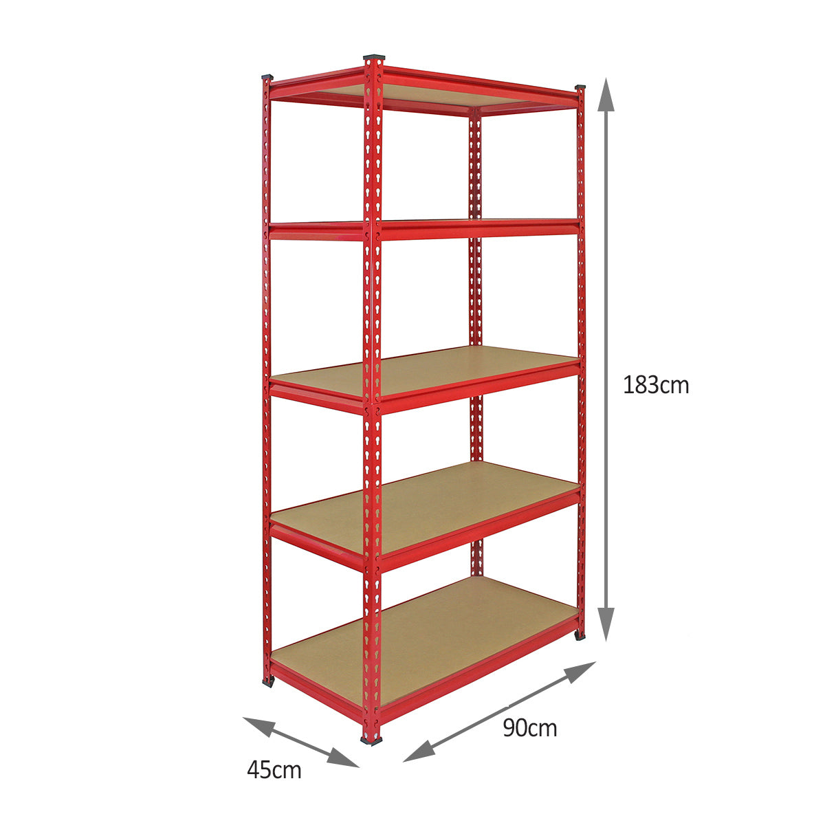 10 x Z-Rax Rot 90cm Lagerregal mit Gratis Gummihammer