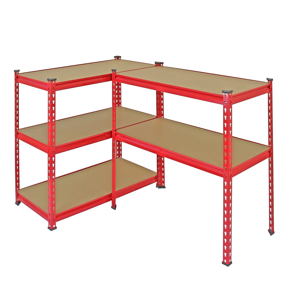 5 x Z-Rax Rot 90cm Lagerregal mit Gratis Gummihammer