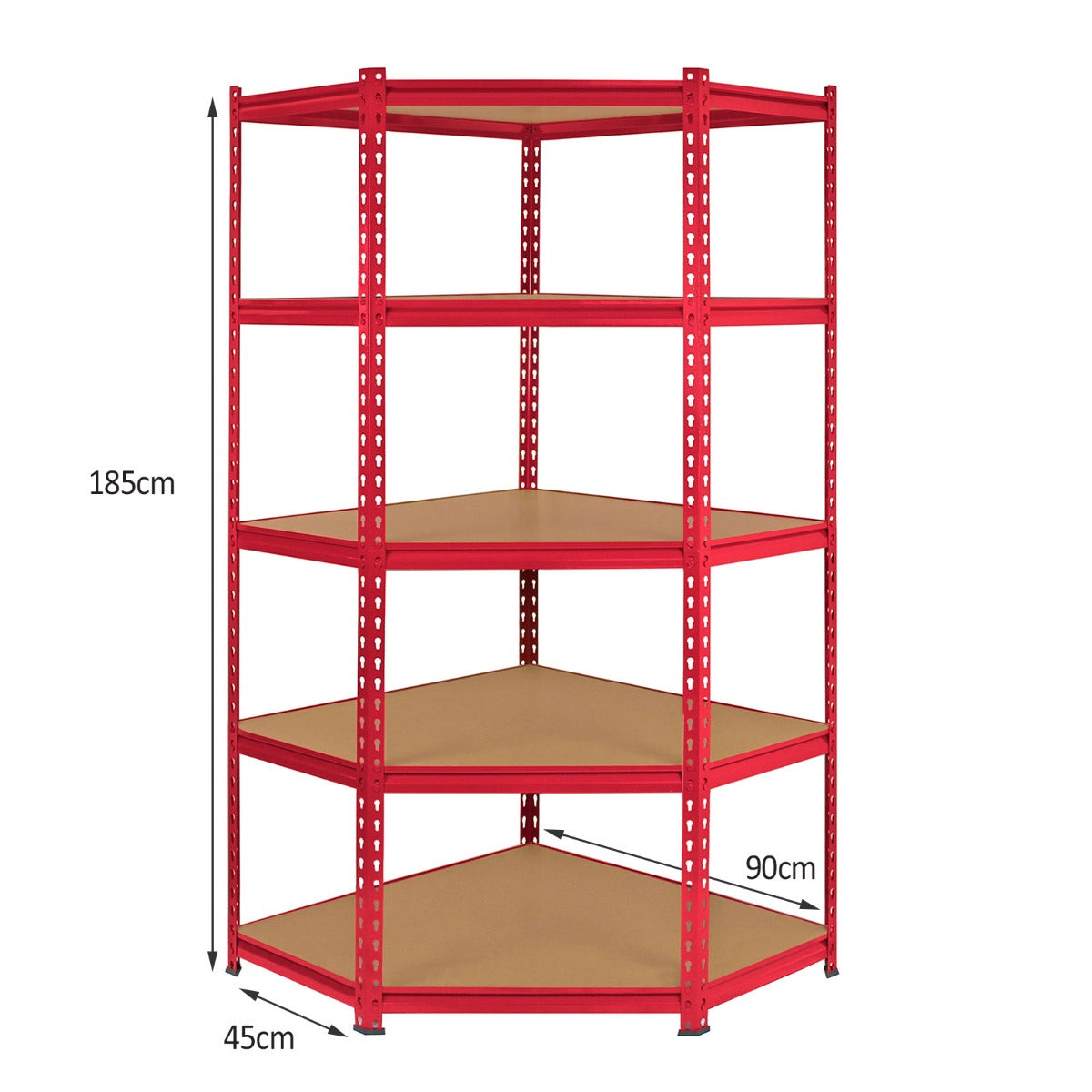 Z-Rax 4x Lagerregale & 1x Eckregal 90cm im Set - Rot