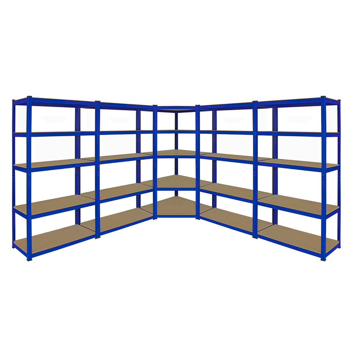 Monster Racking T-Rax Eckregal & 4x 90cm Lagerregal, Blau