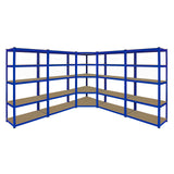 Monster Racking T-Rax Eckregal & 4x 90cm Lagerregal, Blau