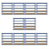 10 x Extra breite T-Rax Lagerregale 180cm x 160cm x 60cm - Blau