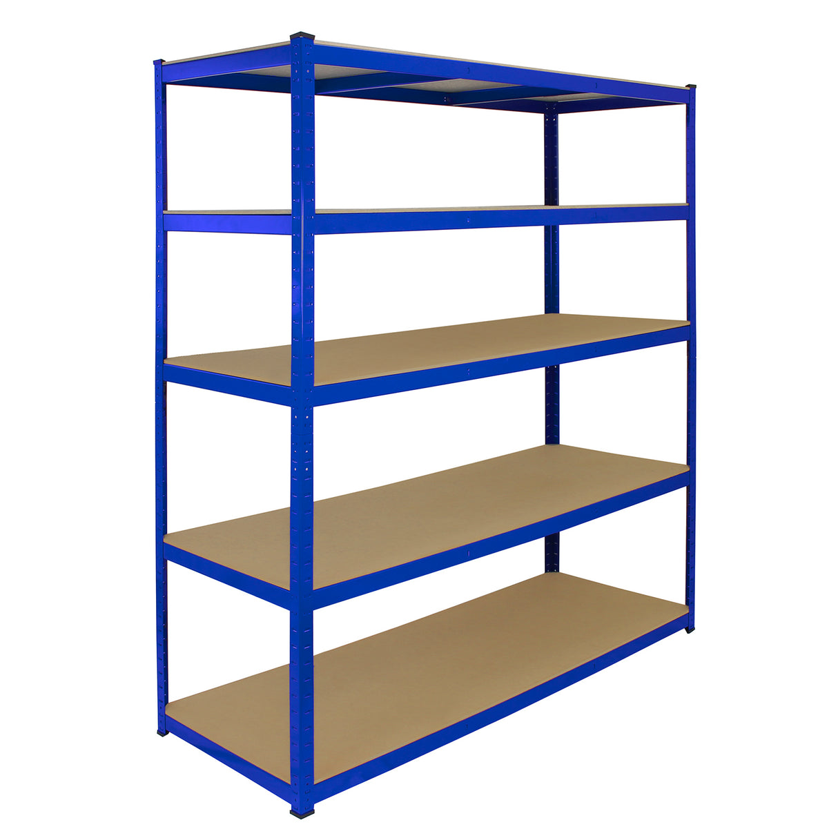 5 x Extra breite T-Rax Lagerregale 180cm x 160cm x 60cm - Blau