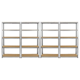 Galwix 90cm Lagerregale: Eckregal and 4 x Werkstattregale
