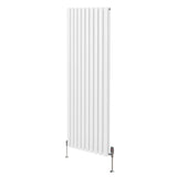 Oval Röhrenheizkörper & Chrom Thermostatventile – 1800mm x 600mm - Weiß