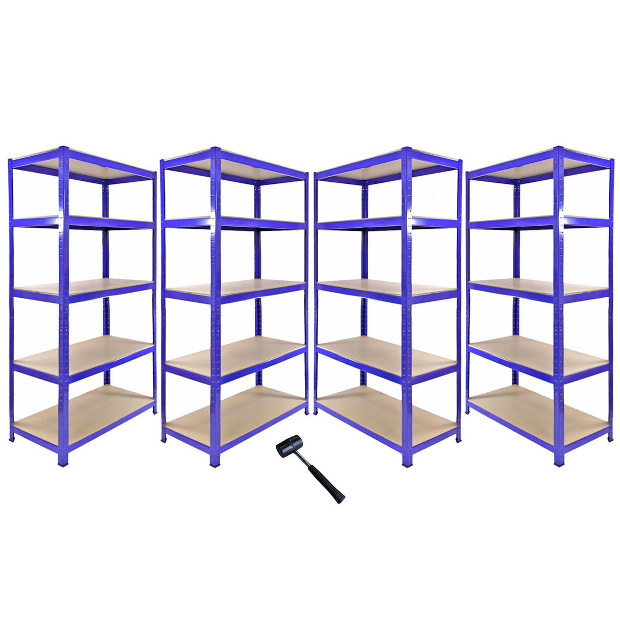 Monster Racking T-Rax Eckregal & 4x 90cm Lagerregal, Blau