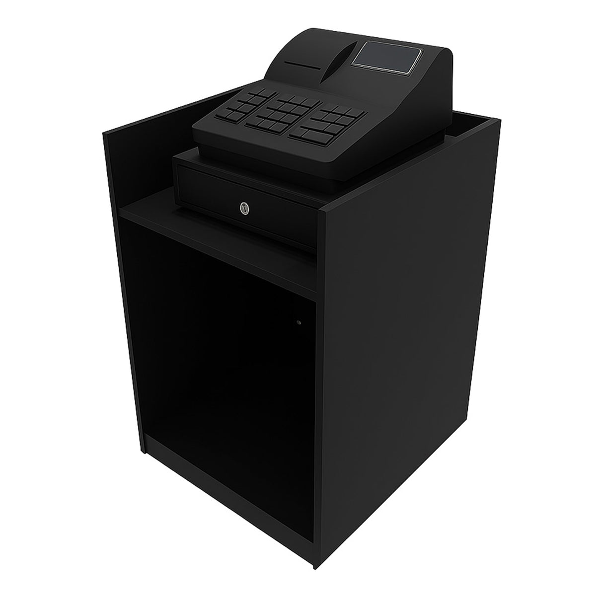 TB60 Ladentheke mit Kassenblock – Schwarz