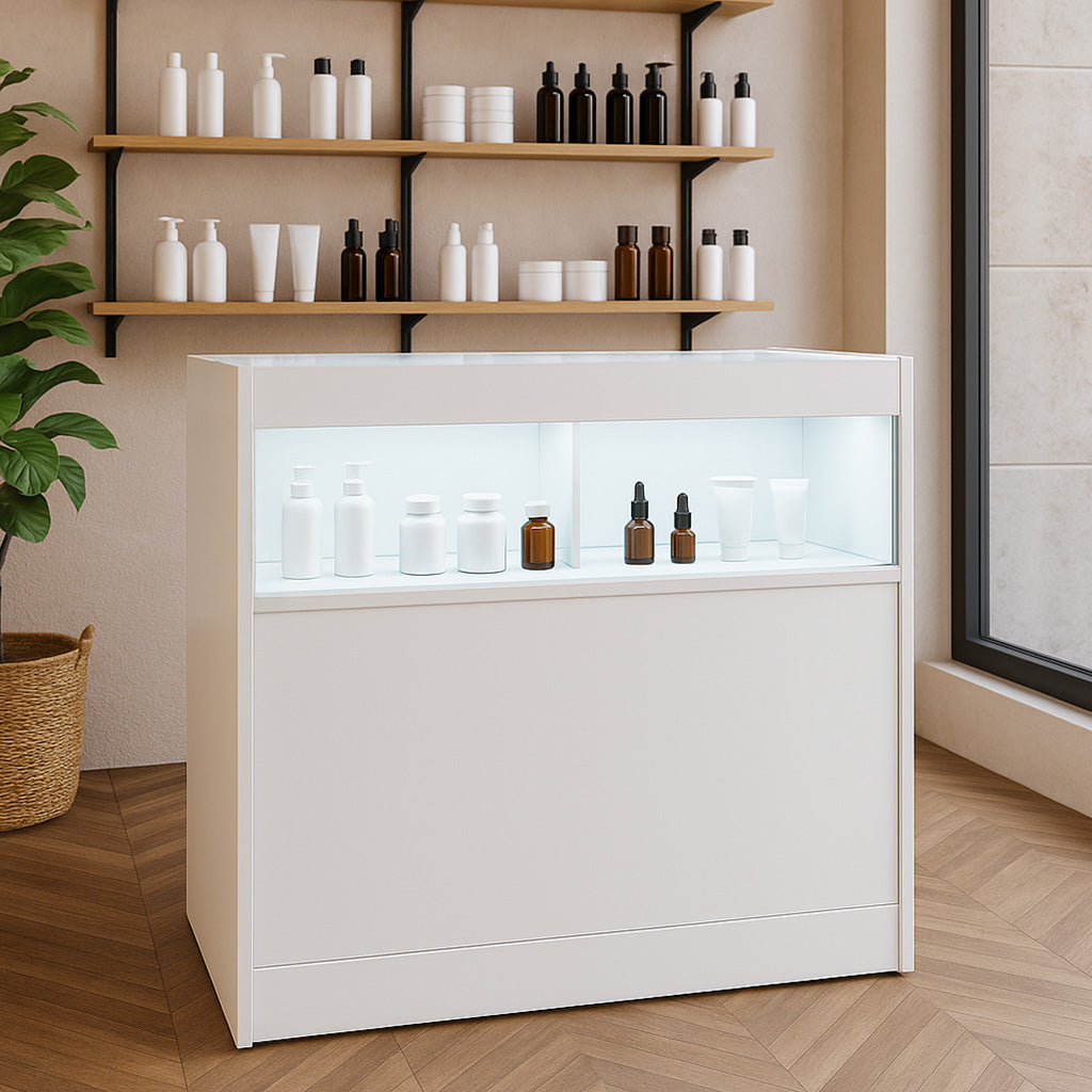 B900 LED-Ladentheke – Weiß