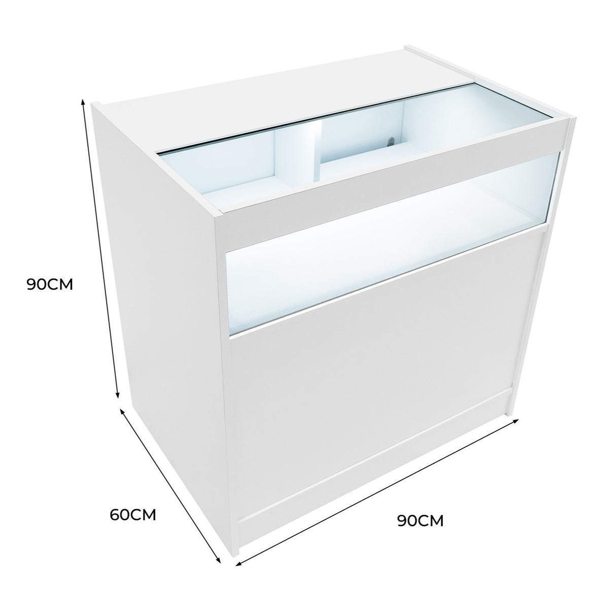 B900 LED-Ladentheke – Weiß