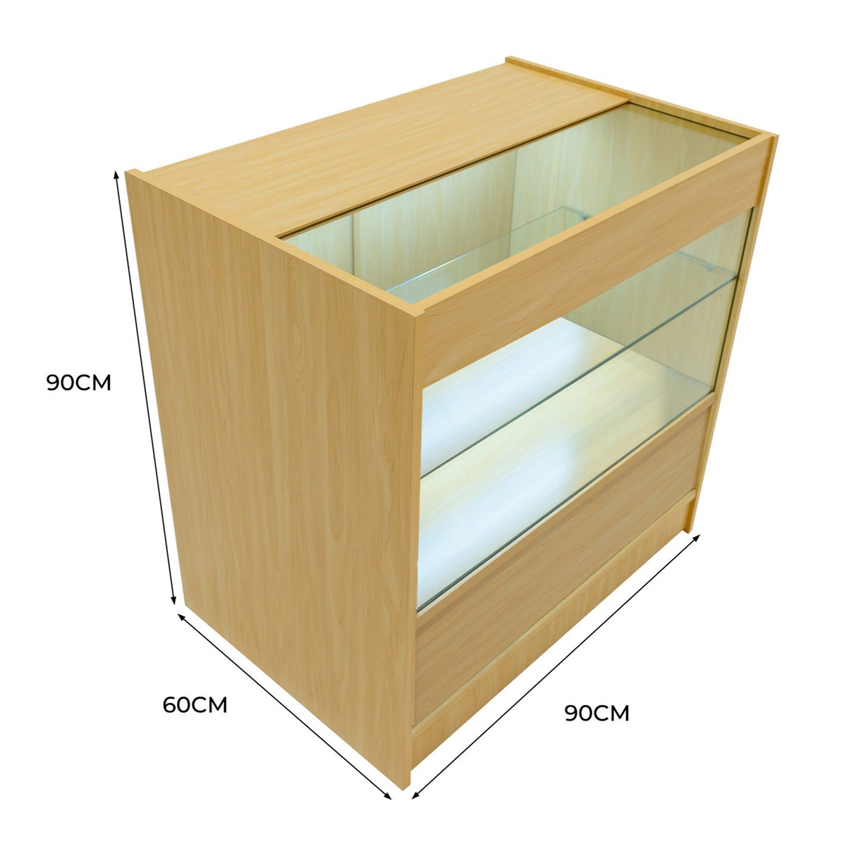 C900 LED-Ladentheke – Ahorn