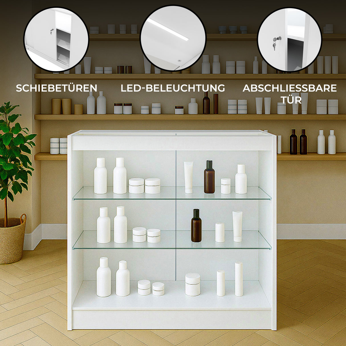K900 LED-Ladentheke – Weiß