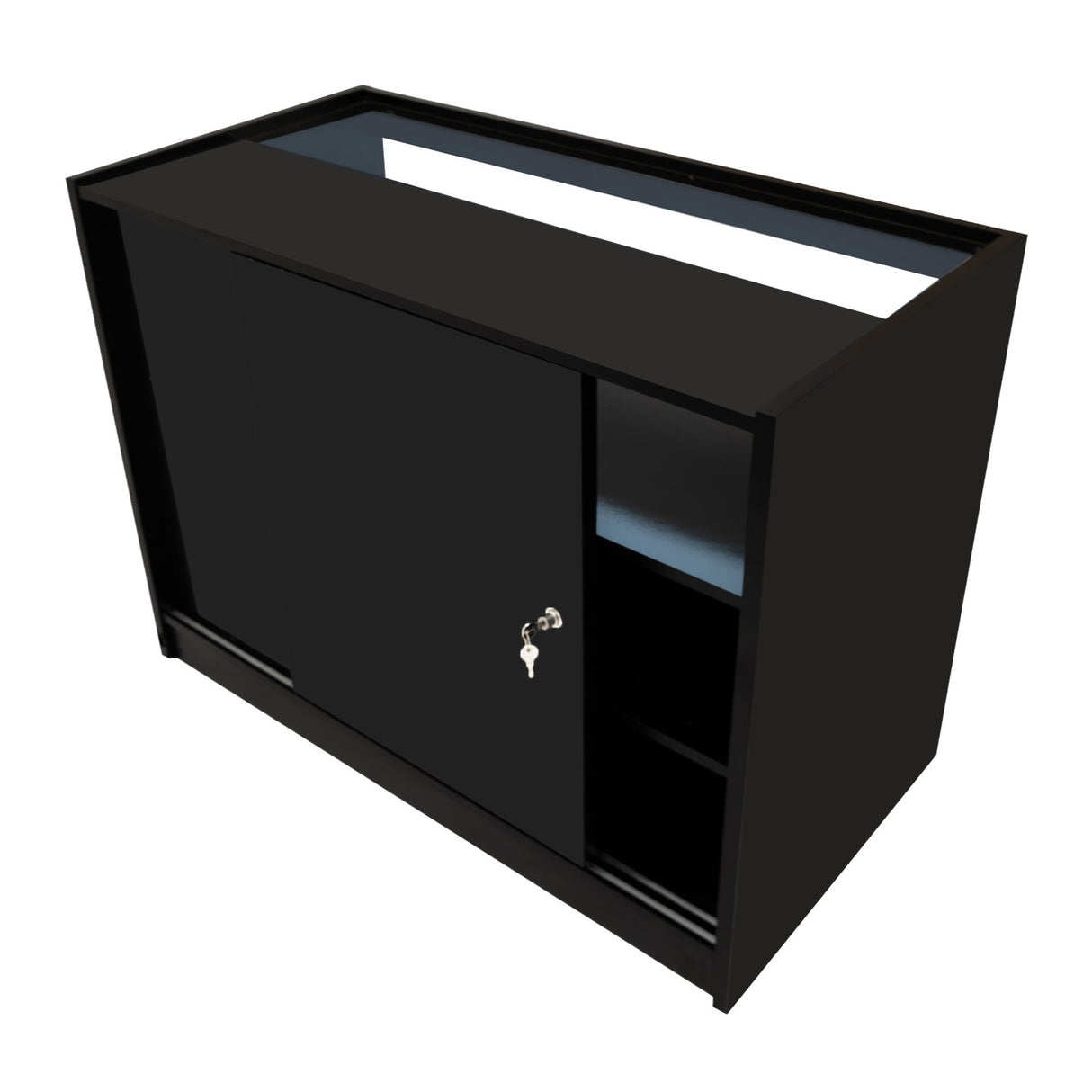 B1200 LED-Ladentheke – Schwarz