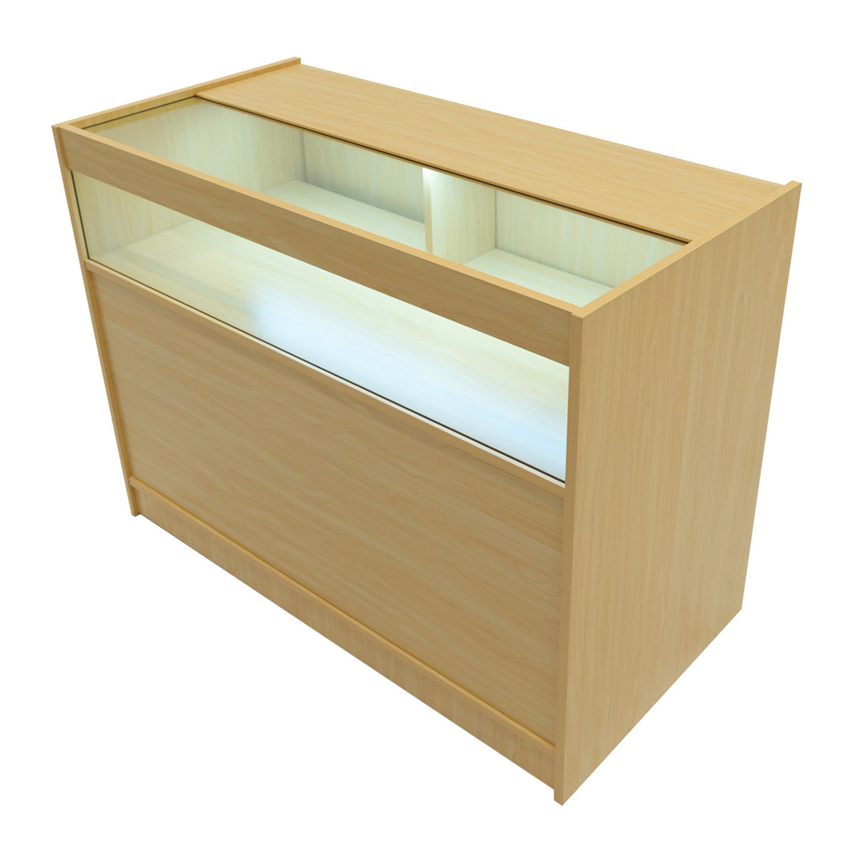 B1200 LED-Ladentheke – Ahorn
