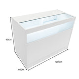 B1200 LED-Ladentheke – Weiß