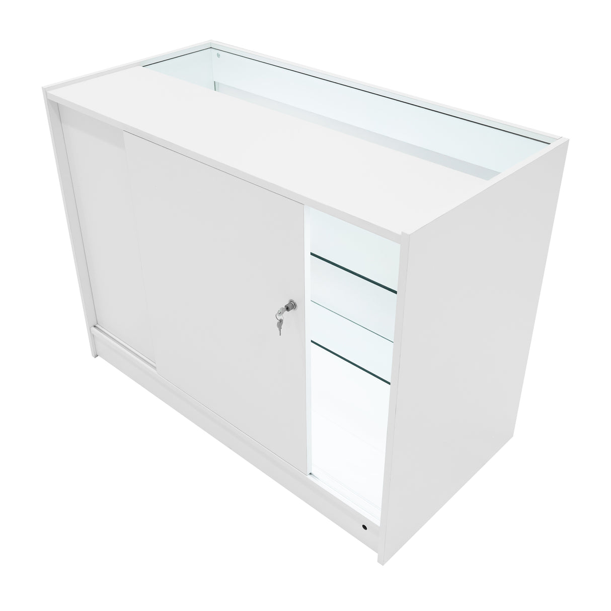 K1200 LED-Ladentheke – Weiß