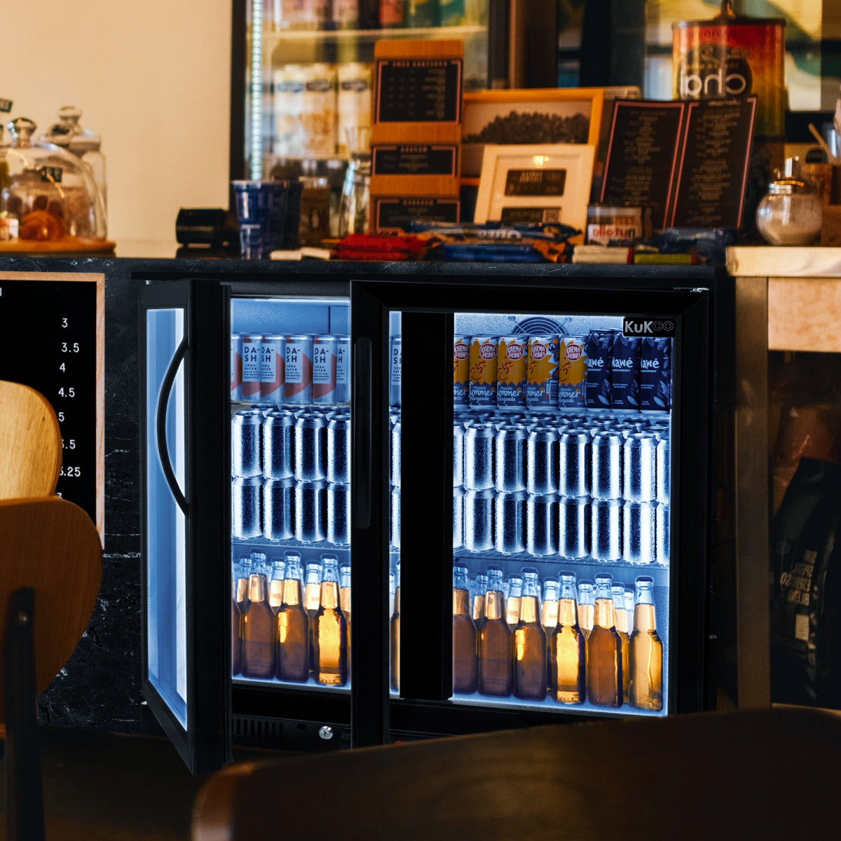 Barkühlschrank Flaschenkühlschrank - Doppel Scharniertür
