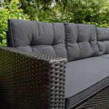 Polyrattan Gartenmöbel Set - Schwarz