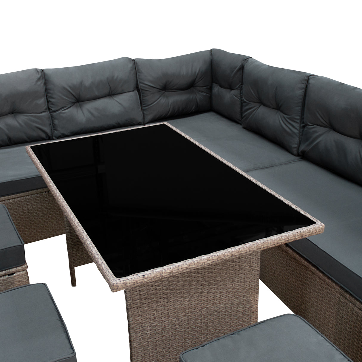 Rattan-Eckset – Grau