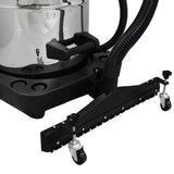Schwarzer 80-Liter-Staubsauger-Bodendüsenaufsatz mit robustem Kunststoff, flexibler Schlauchverbindung und beweglichen Rollen für einfache Handhabung