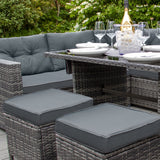 Polyrattan Gartenmöbel Set - Grau