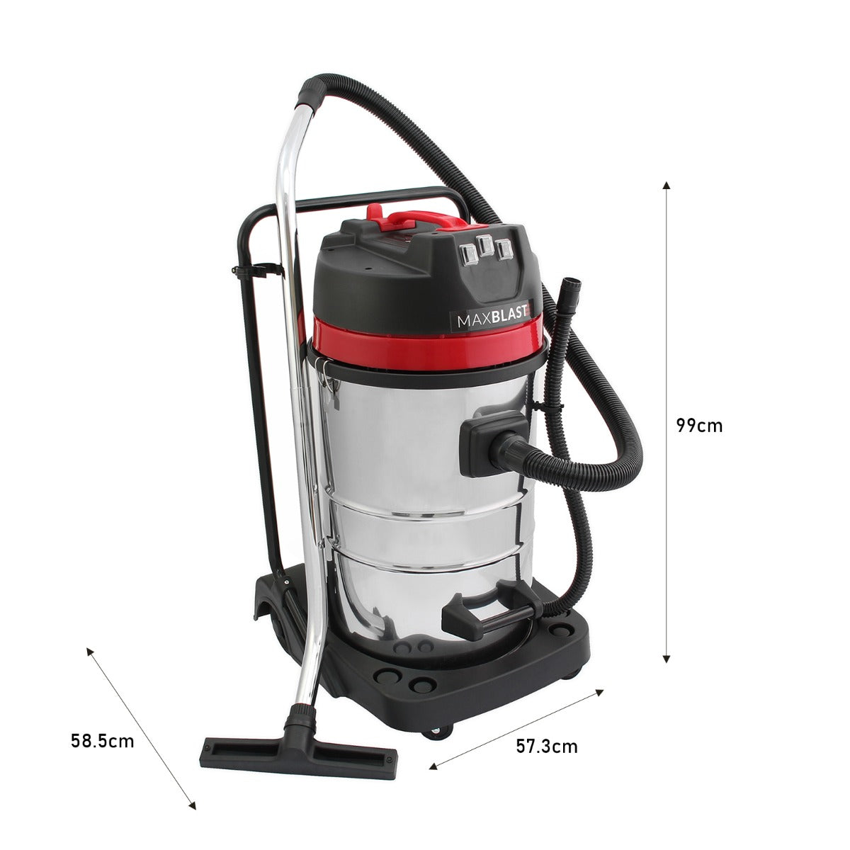 Maxblast Saugstange für Dachrinnen & 80L Nass- und Trockensauger