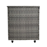 Rattan Eckgarnitur & Kissenbox - Grau