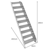 Verstellbare Neunteilige Verzinkter Stahl Treppe – 600mm breit
