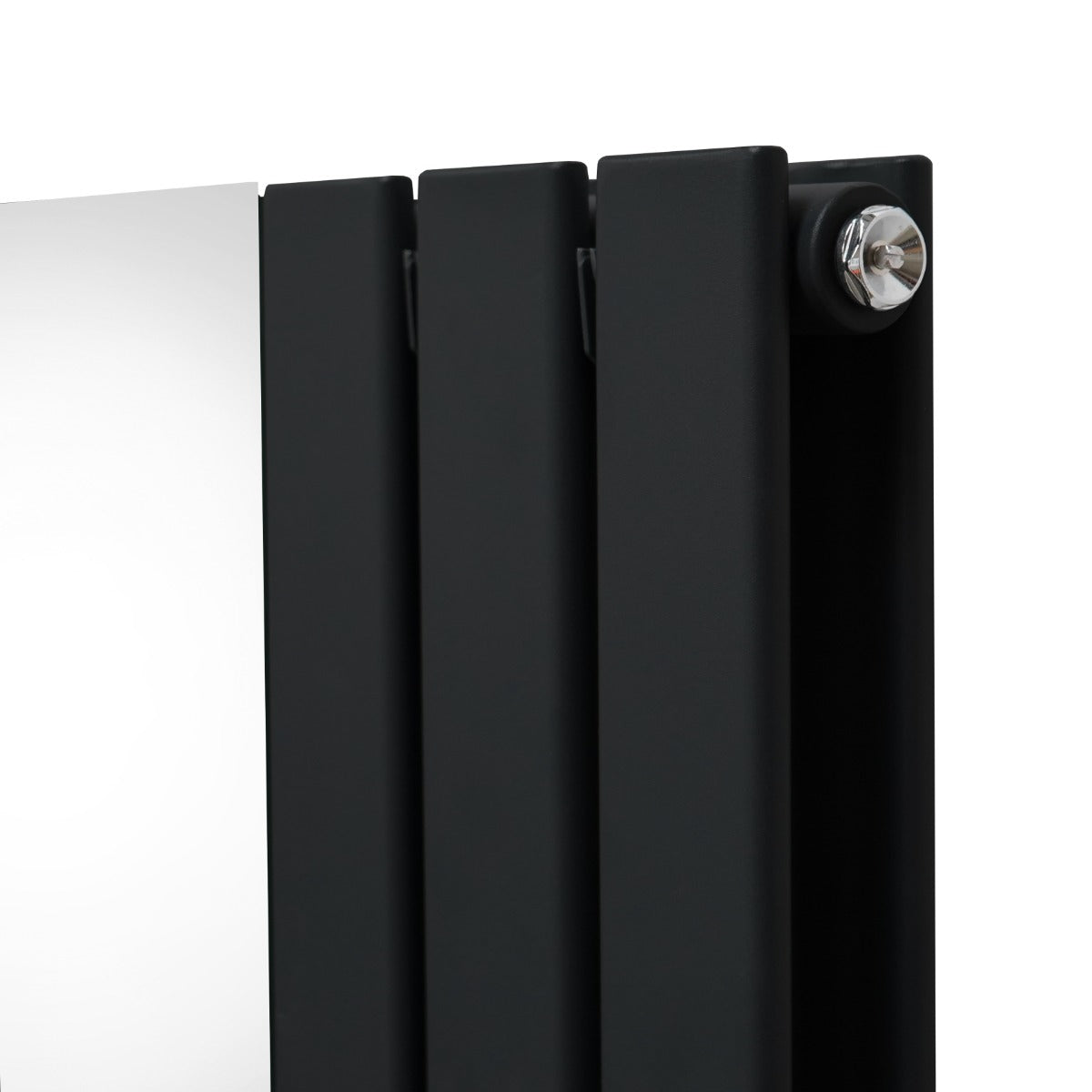 Heizkörper mit Spiegel - 1800mm x 425mm - Schwarz