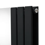 Heizkörper mit Spiegel - 1800mm x 425mm - Schwarz