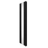 Heizkörper mit Spiegel - 1800mm x 425mm - Schwarz