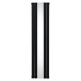 Heizkörper mit Spiegel - 1800mm x 425mm - Schwarz