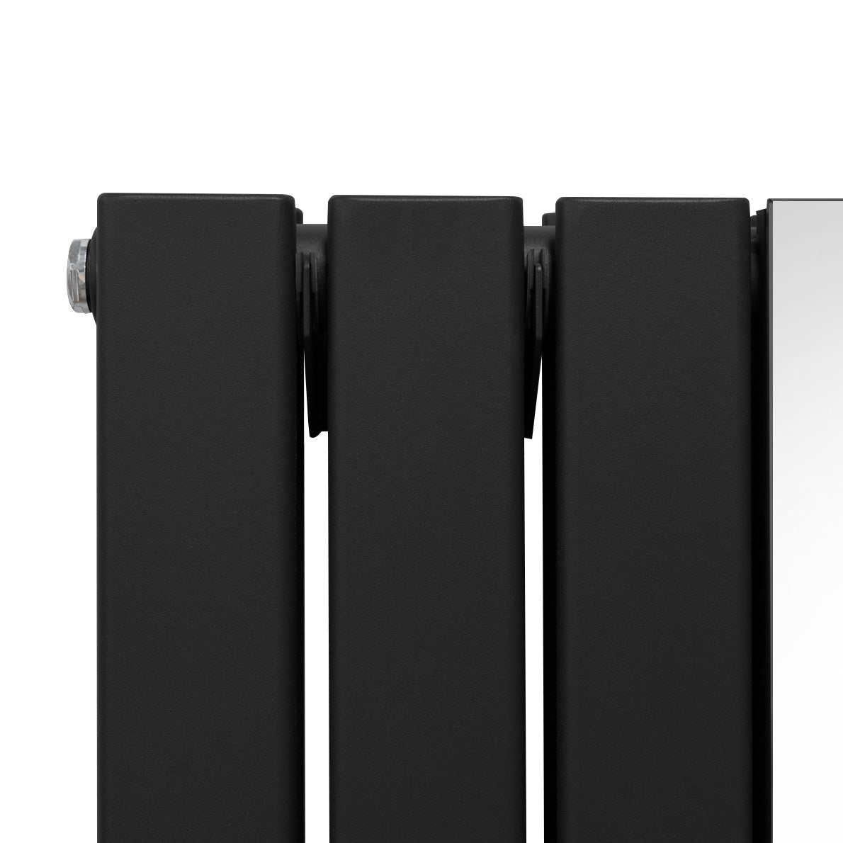 Heizkörper mit Spiegel - 1800mm x 425mm - Schwarz