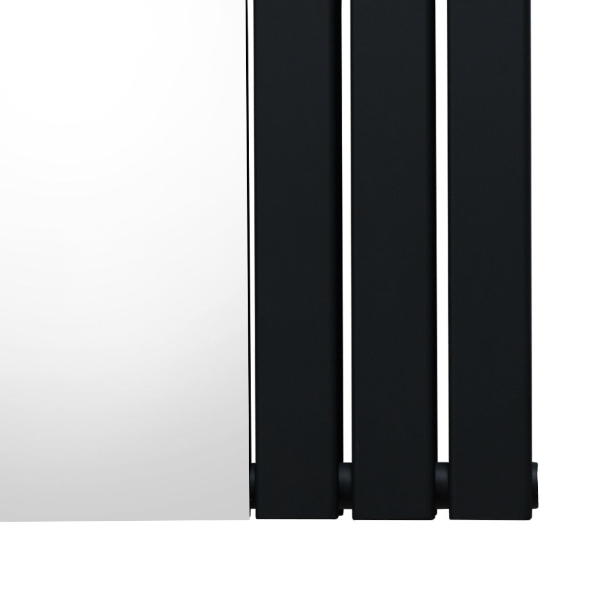 Heizkörper mit Spiegel - 1800mm x 425mm - Schwarz
