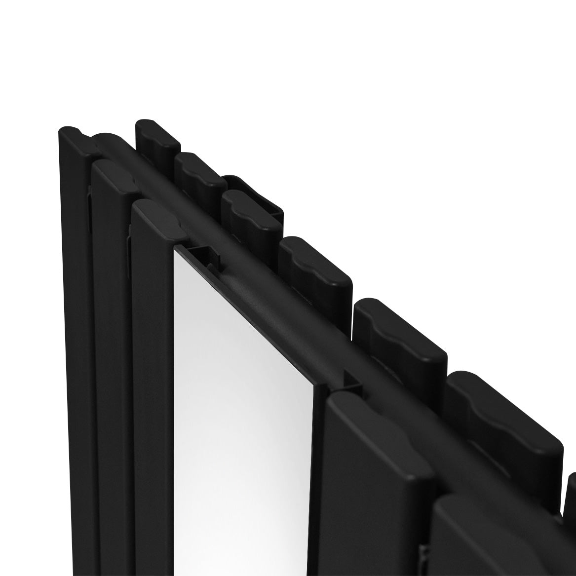 Heizkörper mit Spiegel - 1800mm x 425mm - Schwarz