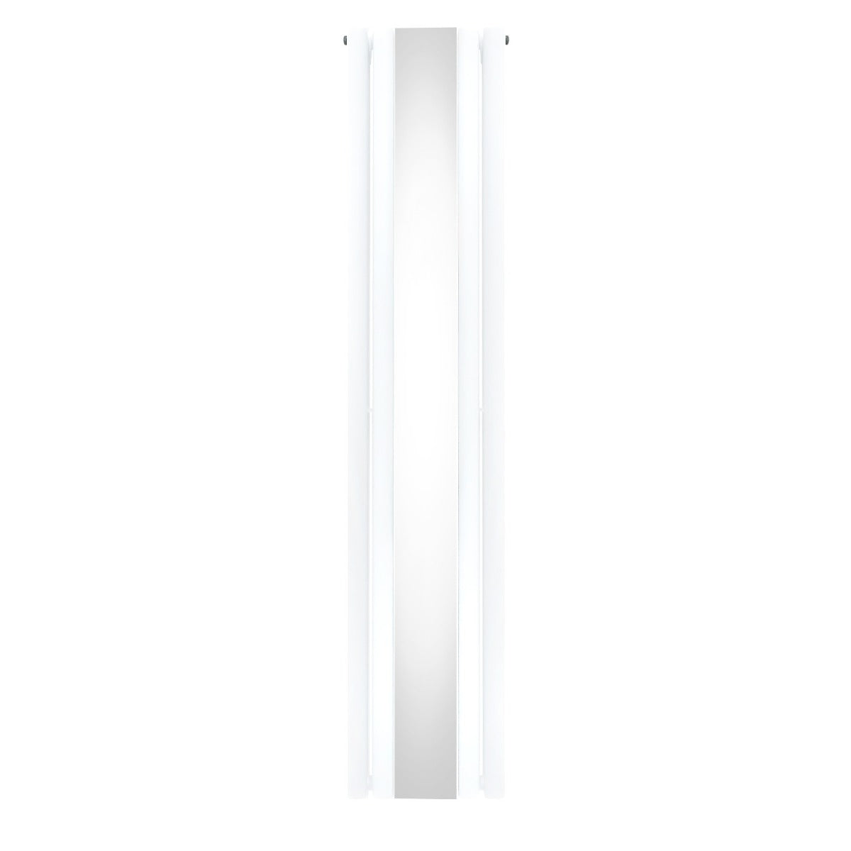 Oval Röhrenheizkörper mit Spiegel - 1800mm x 380mm - Weiß
