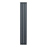 Oval Röhrenheizkörper - 1600mm x 240mm - Anthrazitgrau