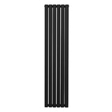 Oval Röhrenheizkörper - 1600mm x 360mm - Schwarz