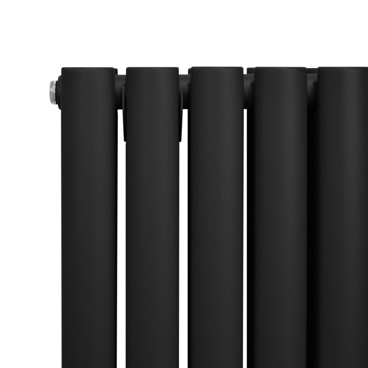 Oval Röhrenheizkörper - 1600mm x 360mm - Schwarz