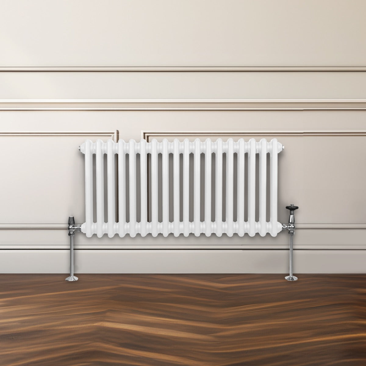 Traditioneller 2-Spalten-Heizkörper - 300 x 832 mm - Weiß