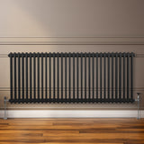 Traditioneller 2-Spalten-Heizkörper - 600 x 1462 mm - Schwarz