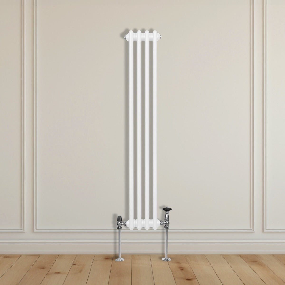 Traditioneller 2-Spalten-Heizkörper - 1500 x 202 mm - Weiß