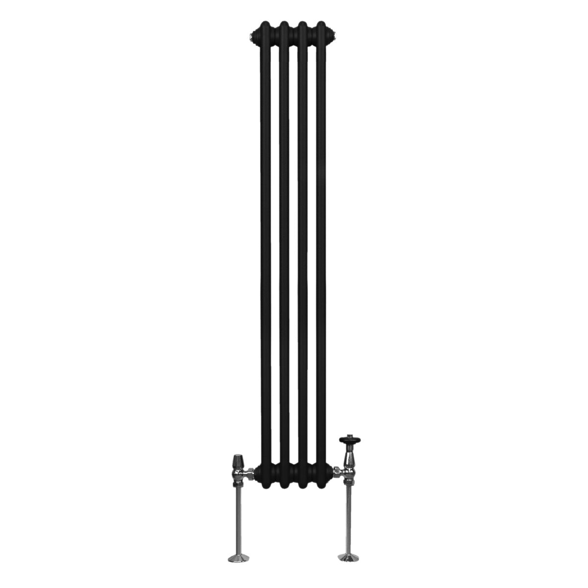 Traditioneller 2-Spalten-Heizkörper - 1500 x 202 mm - Schwarz