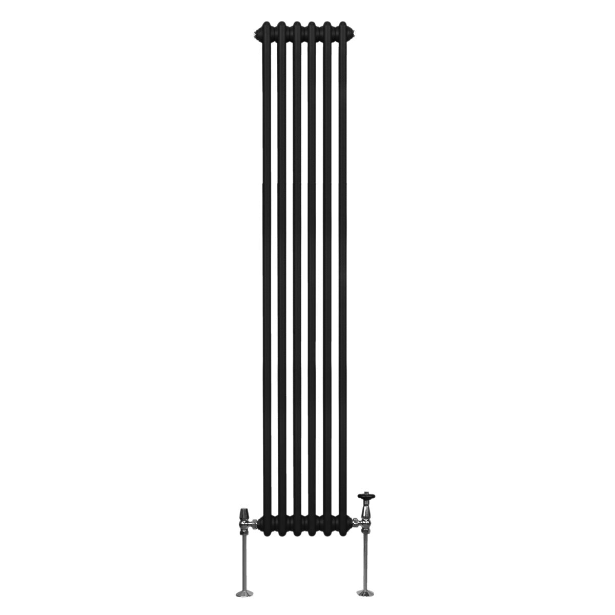 Traditioneller 2-Spalten-Heizkörper - 1800 x 292 mm - Schwarz