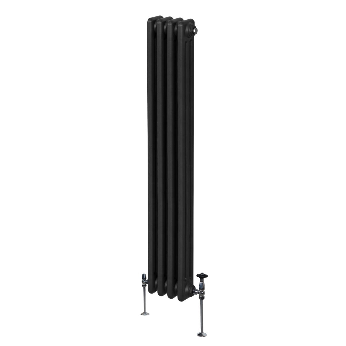 Traditioneller 3-Spalten-Heizkörper - 1800 x 202 mm - Schwarz