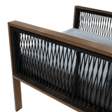 4-teilige Aluminium-Sofagarnitur – Holz