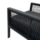 4-teilige Aluminium-Sofagarnitur – Anthrazitgrau