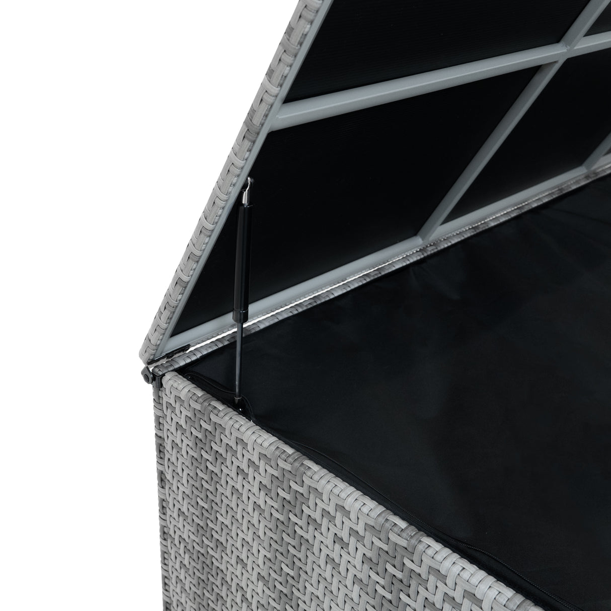 Rattan Kissenbox 700L - Grau