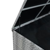 Rattan Kissenbox 700L - Grau