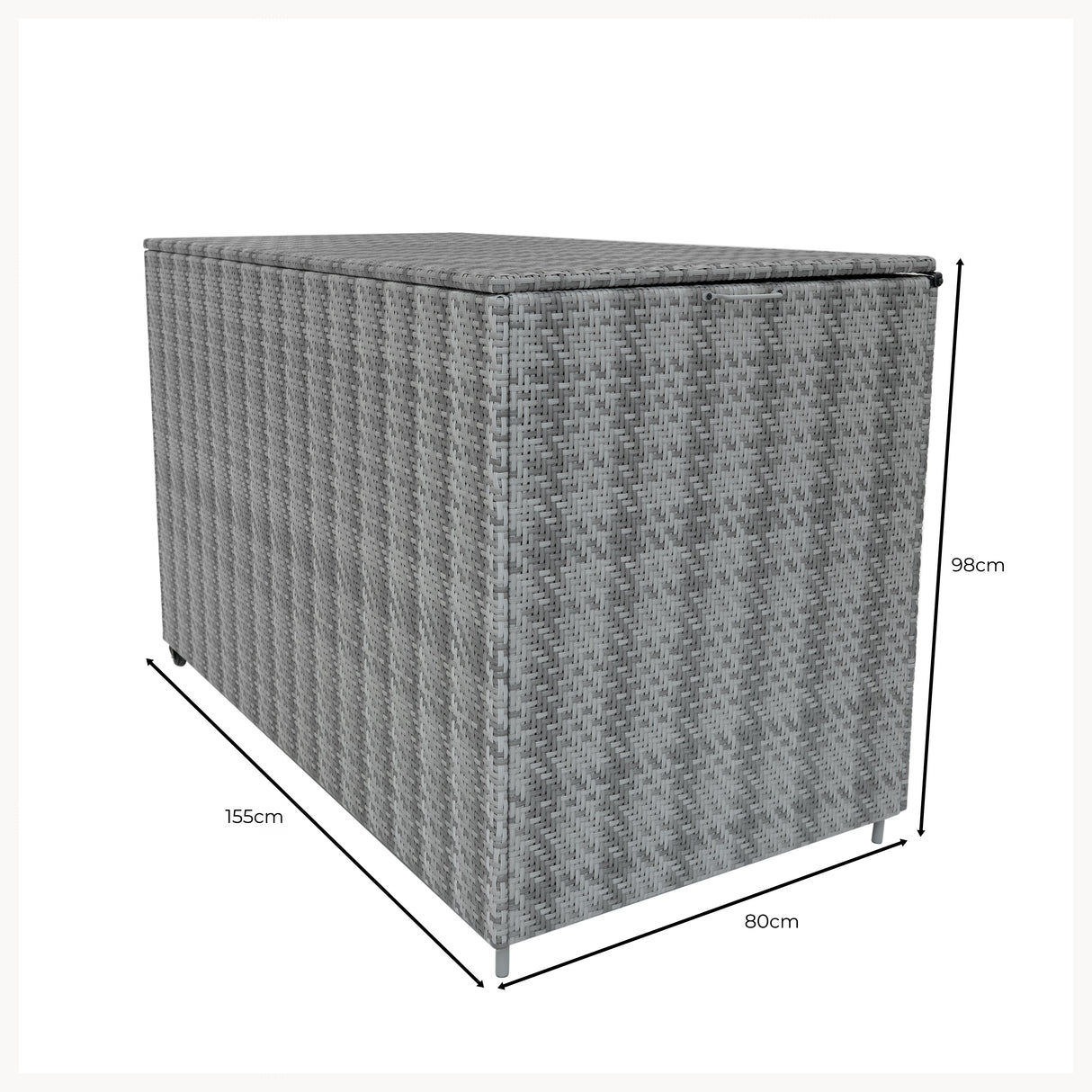 Rattan Kissenbox 996L - Grau